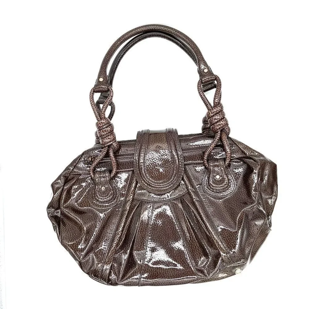 Loeffler Randall Pebbled Patent Doctor Satchel Bag